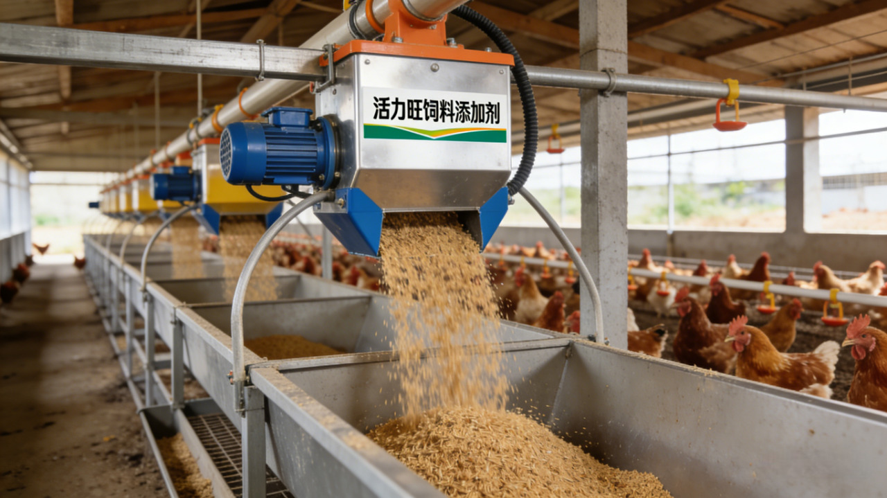 活力旺產品添加比例示意圖 (1kg/1噸飼料)