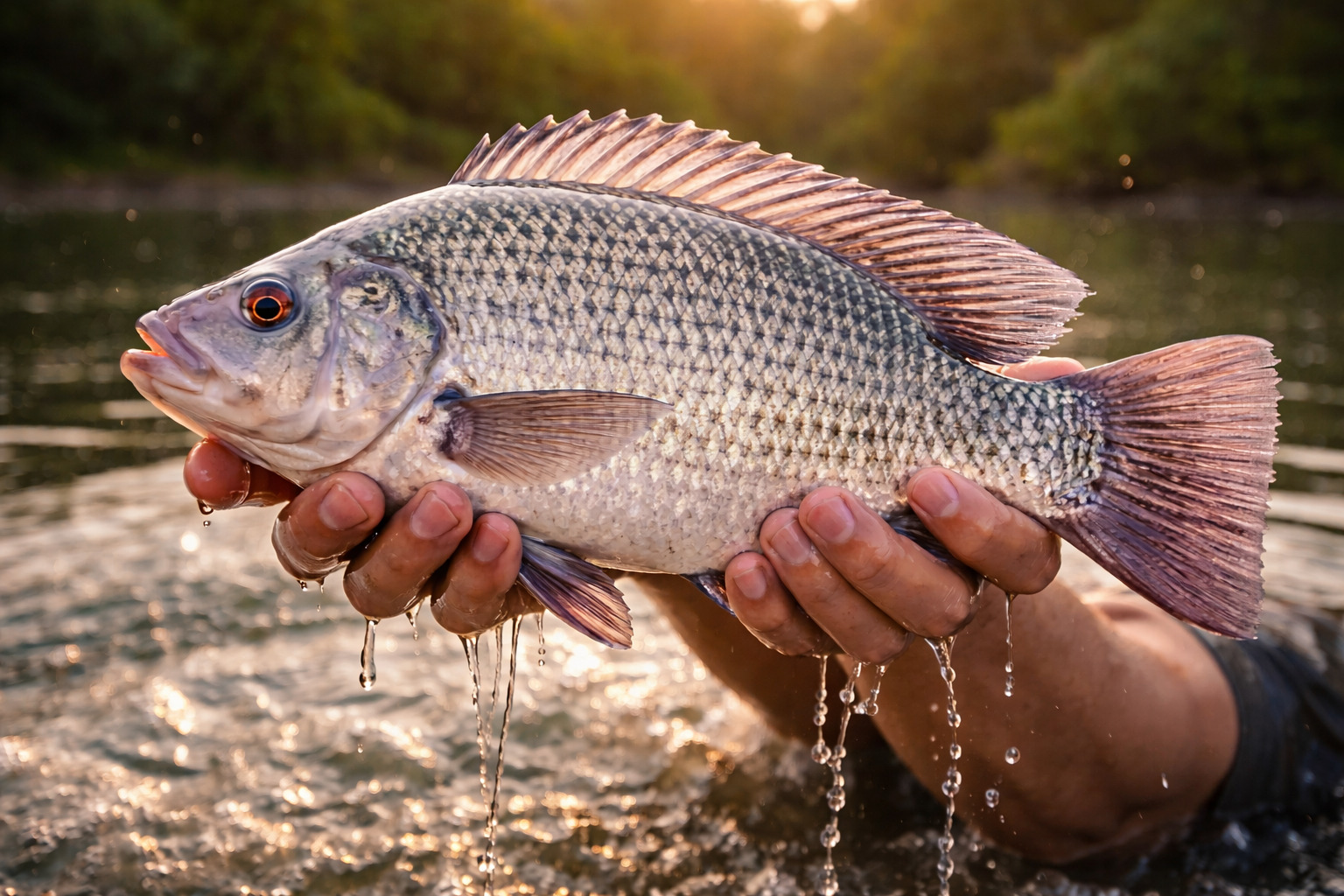 吳郭魚豐收特寫